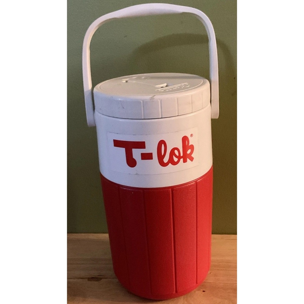 Vintage Colman T-Lok Thermos Drinking‎ Cooler, 10.5 In Tall
